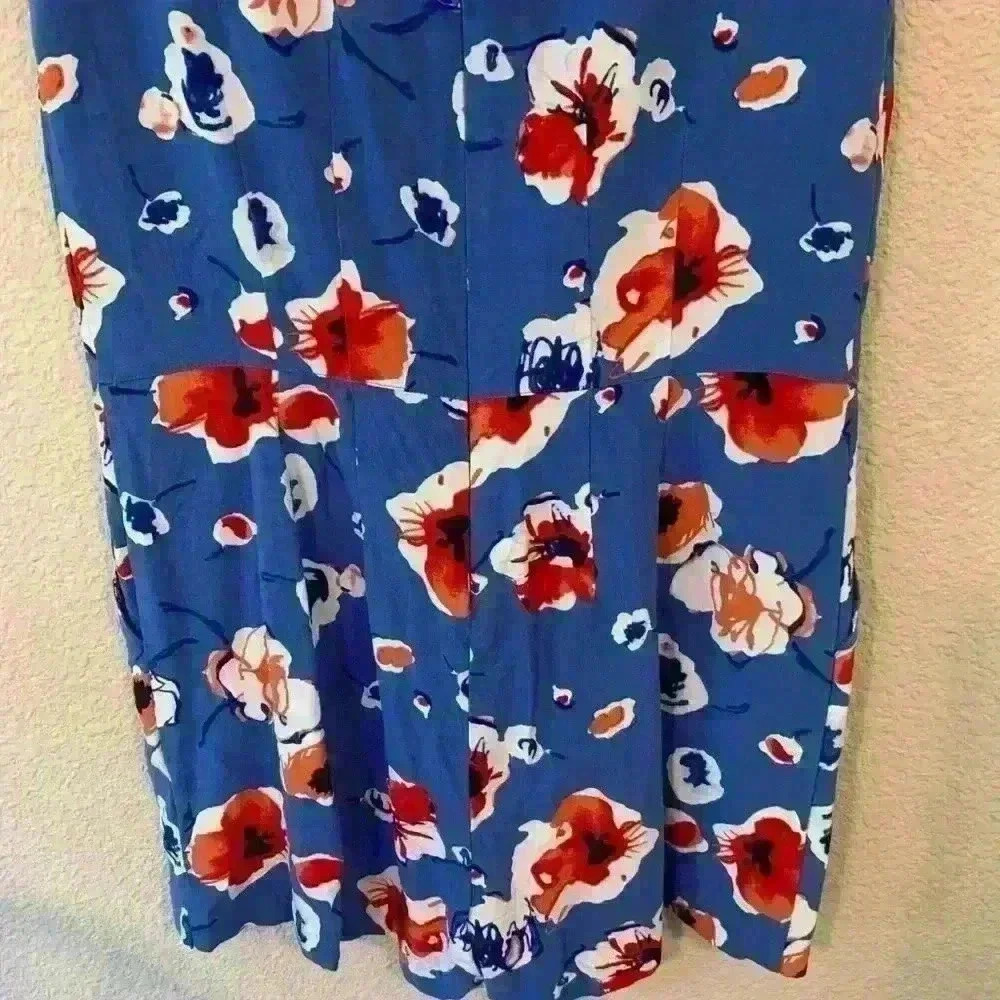 Floral Romper Tommy Hilfiger sz 4 summer flowers casual fair America 4th of July - Picture 7 of 7